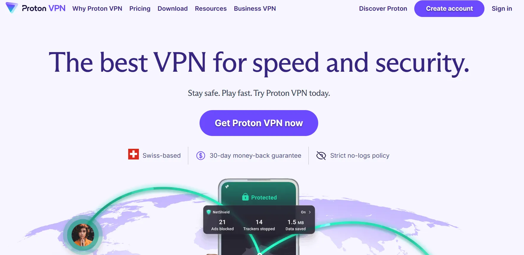 Proton VPN Homepage
