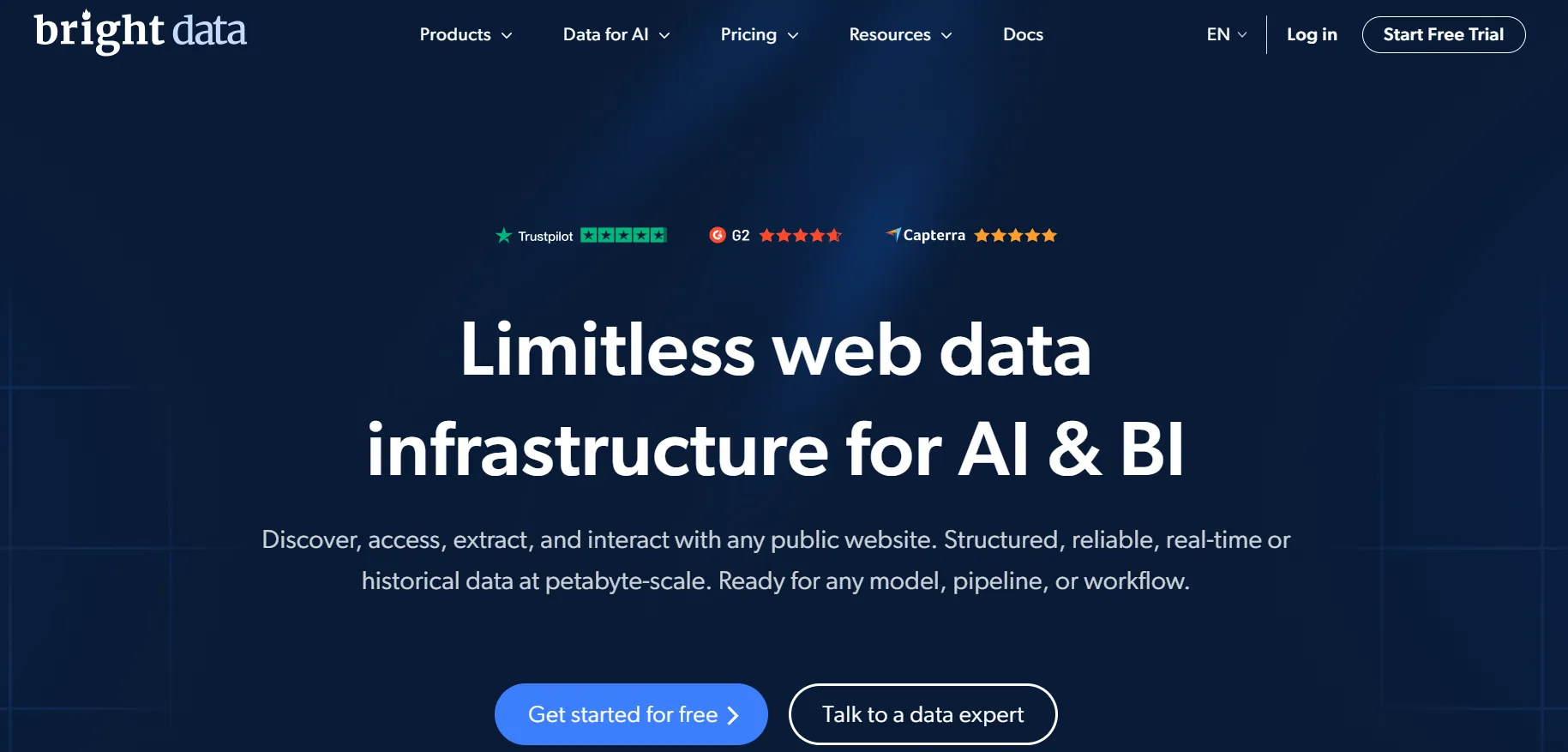 Bright Data Homepage