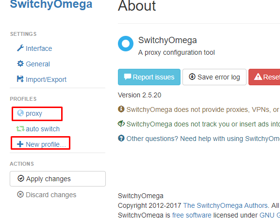 Omega Proxy - SwitchyOmega extension